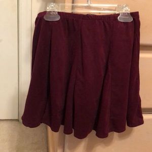 Brandy Millville cranberry suede skirt